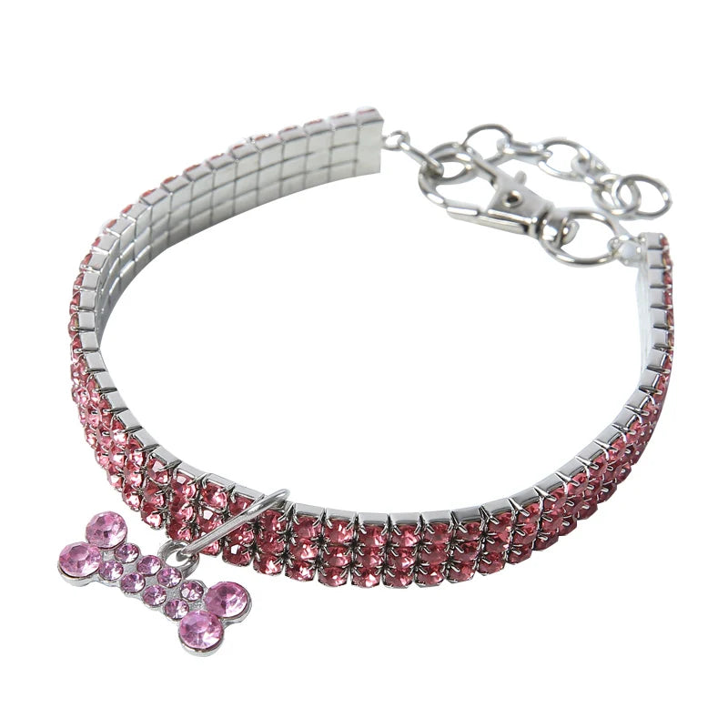 Luxury Rhinestone Cat Collar with Charm