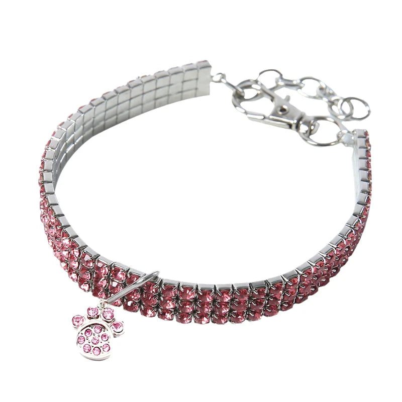 Luxury Rhinestone Cat Collar with Charm