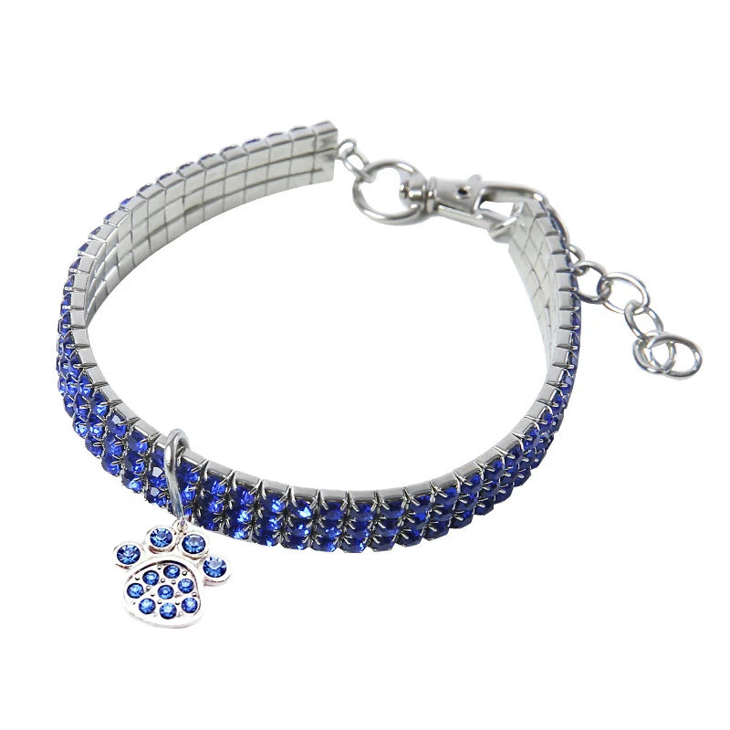Luxury Rhinestone Cat Collar with Charm