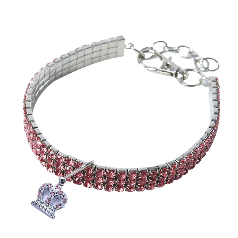 Luxury Rhinestone Cat Collar with Charm