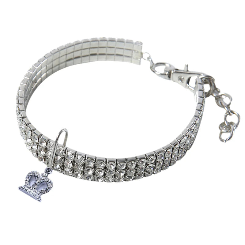 Luxury Rhinestone Cat Collar with Charm