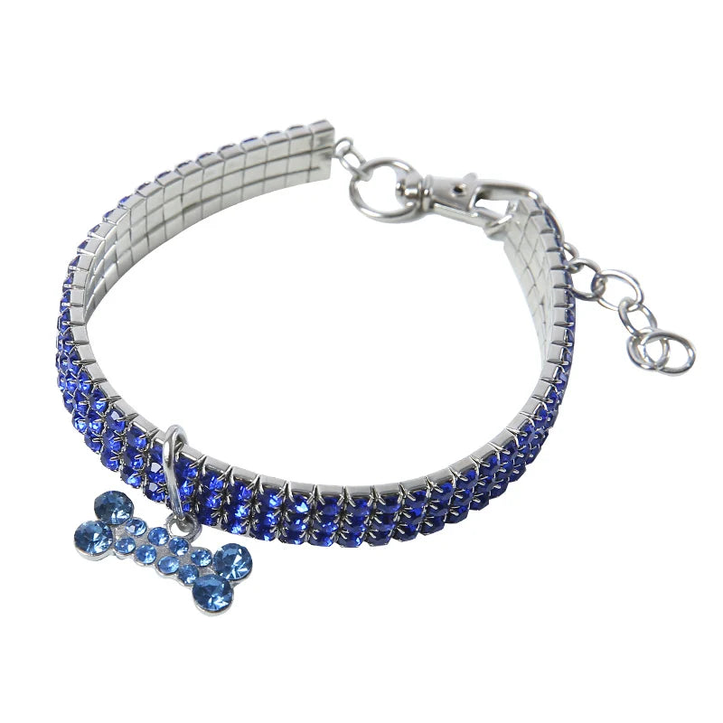 Luxury Rhinestone Cat Collar with Charm