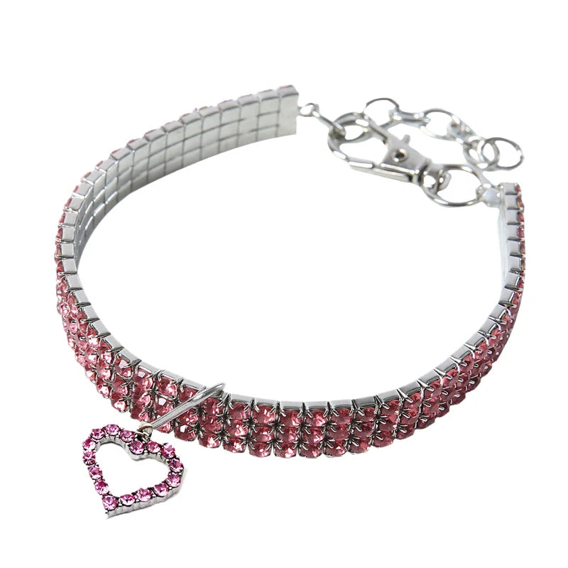 Luxury Rhinestone Cat Collar with Charm