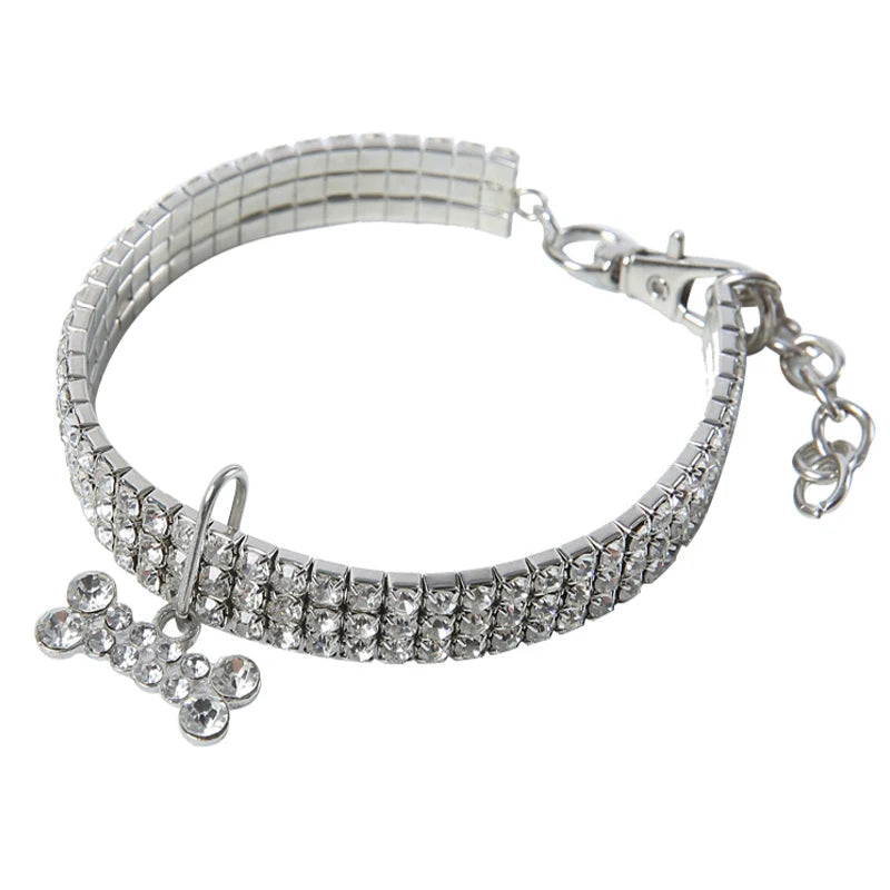 Luxury Rhinestone Cat Collar with Charm