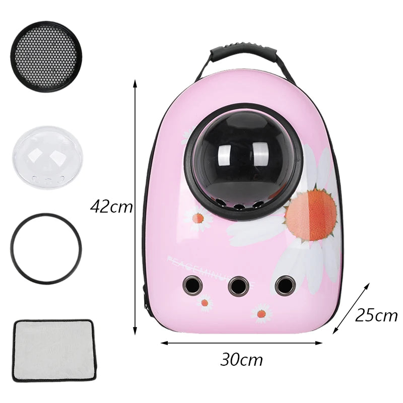 Premium Bubble Pet Carrier Backpack for Cats & Small Dogs