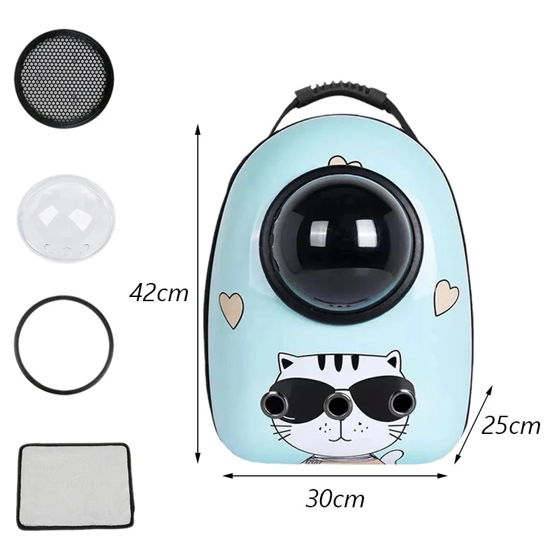 Premium Bubble Pet Carrier Backpack for Cats & Small Dogs