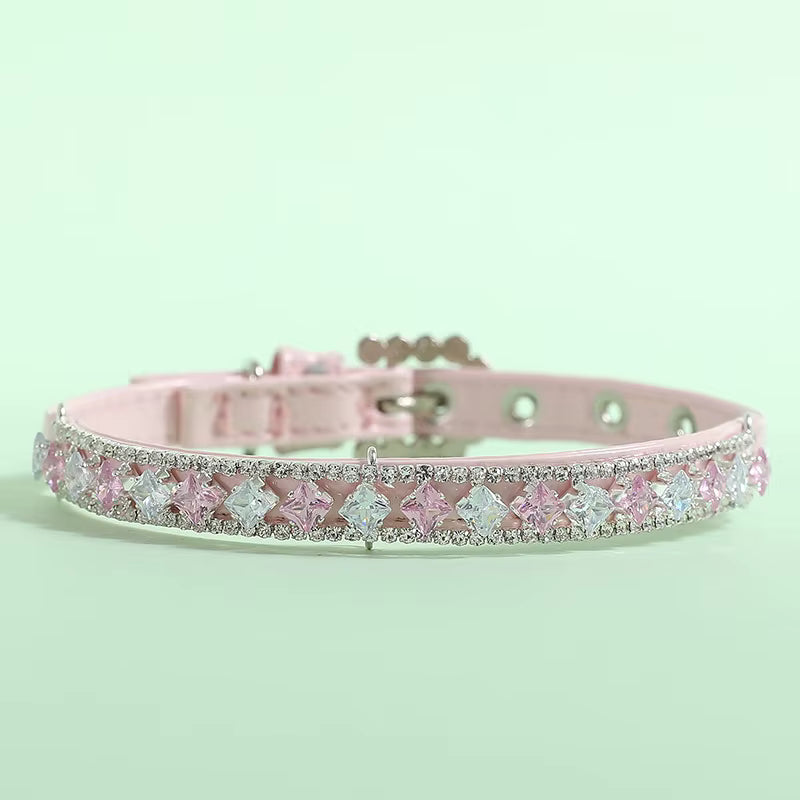 Luxury Pearl & Rhinestone Pet Collar for Cats & Small Dogs