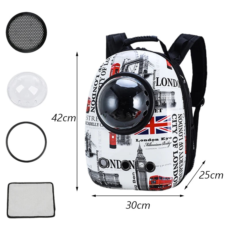 Premium Bubble Pet Carrier Backpack for Cats & Small Dogs