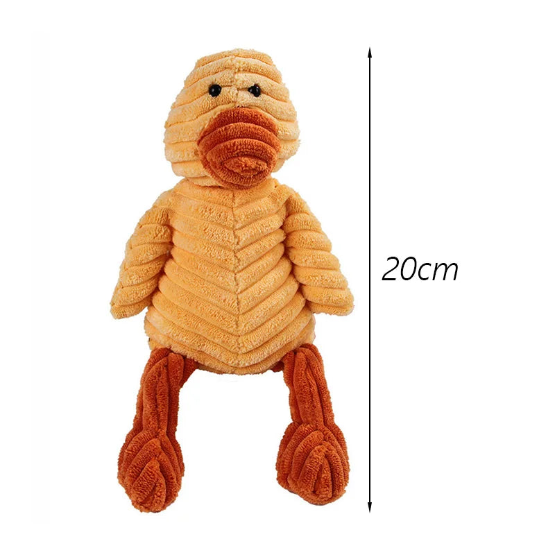 Premium Corduroy Squeaky Plush Dog Toy
