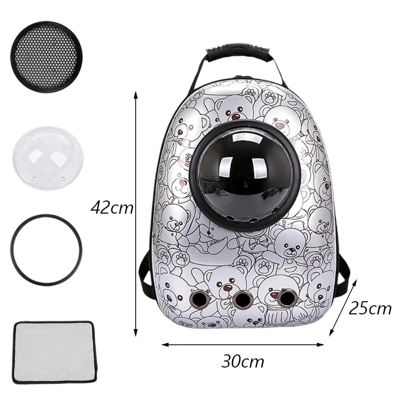 Premium Bubble Pet Carrier Backpack for Cats & Small Dogs