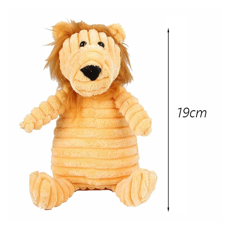 Premium Corduroy Squeaky Plush Dog Toy