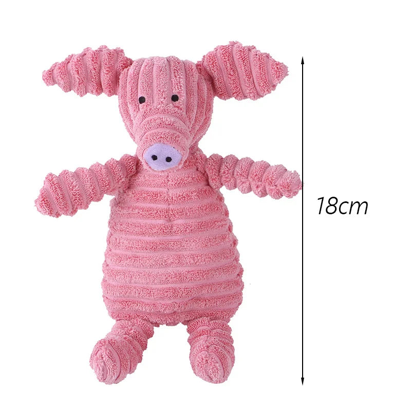 Premium Corduroy Squeaky Plush Dog Toy