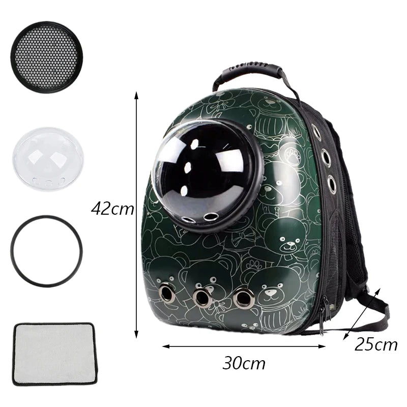 Premium Bubble Pet Carrier Backpack for Cats & Small Dogs