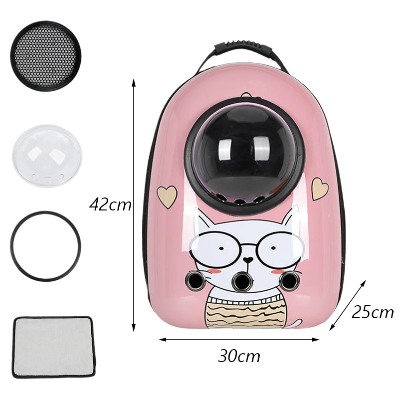 Premium Bubble Pet Carrier Backpack for Cats & Small Dogs
