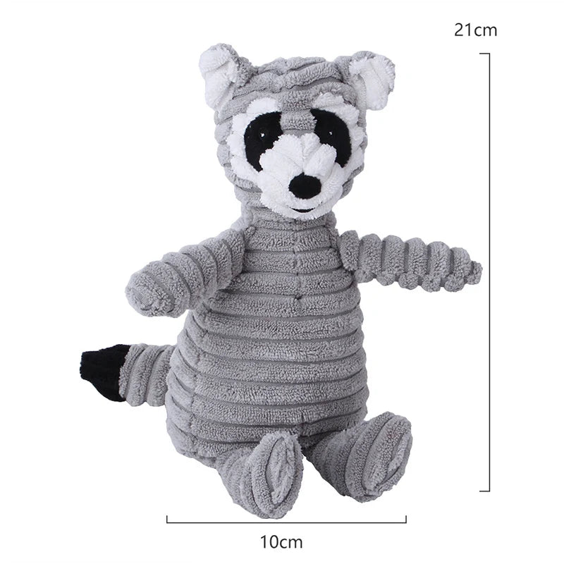 Premium Corduroy Squeaky Plush Dog Toy