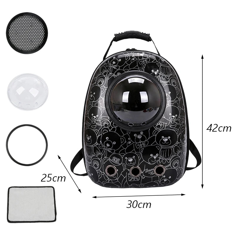 Premium Bubble Pet Carrier Backpack for Cats & Small Dogs