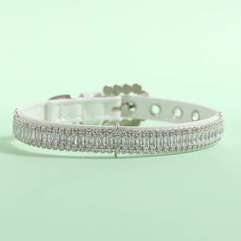 Luxury Pearl & Rhinestone Pet Collar for Cats & Small Dogs