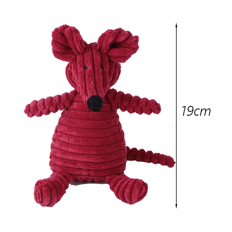 Premium Corduroy Squeaky Plush Dog Toy