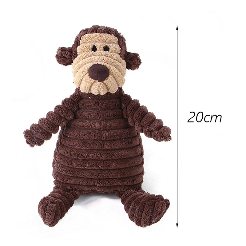 Premium Corduroy Squeaky Plush Dog Toy
